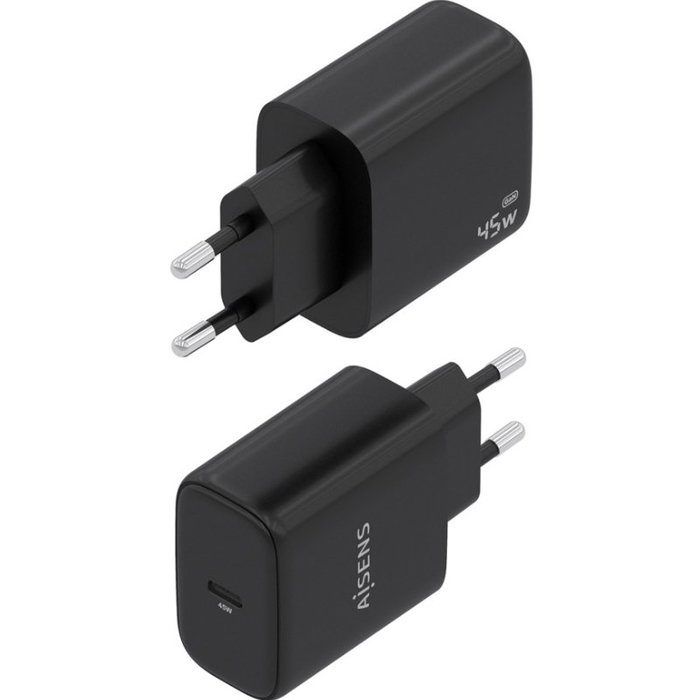 Aisens Cargador GaN 45W USB-C PD3.0 Negro A110-0970